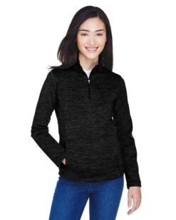 Devon & Jones DG798W - Ladies Newbury Mélange Fleece Quarter-Zip -Wordans Shop 327260 big