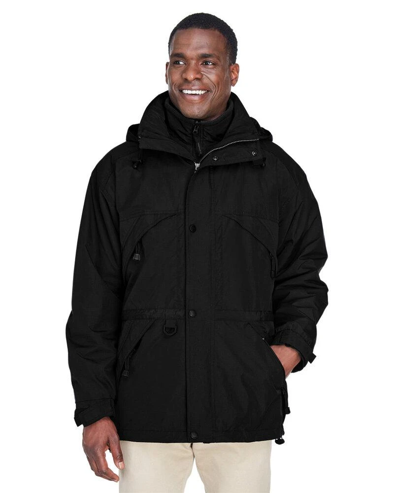 Ash City North End 88007 - Men's 3-In-1 Techno Series Parka With Dobby Trim 1 Ash City North End 88007 - Men's 3-In-1 Techno Series Parka With Dobby Trim