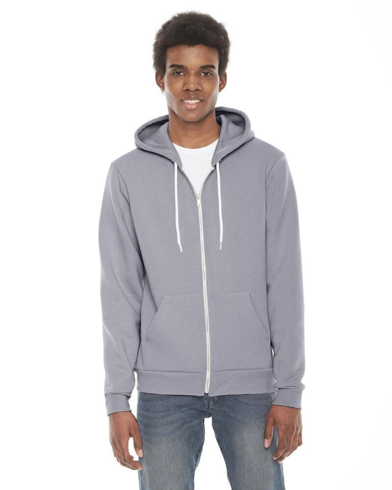American Apparel AAF497W - Unisex Flex Fleece Zip Hooded Sweatshirt 4 American Apparel AAF497W - Unisex Flex Fleece Zip Hooded Sweatshirt - Image 4