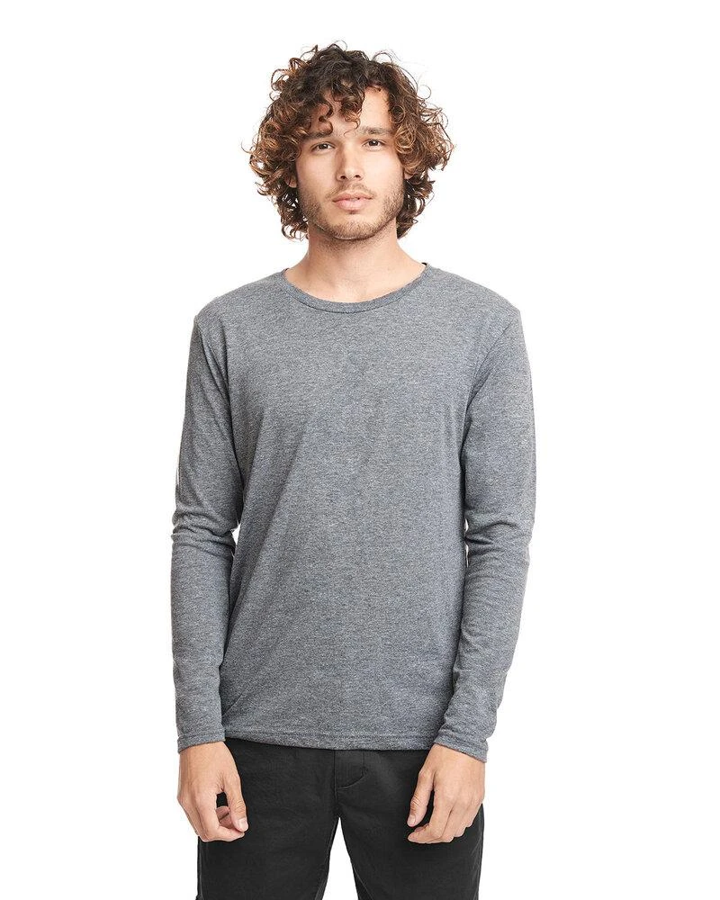 Next Level 6071 - Men's Triblend Long-Sleeve Crew 7 Next Level 6071 - Men's Triblend Long-Sleeve Crew - Image 7