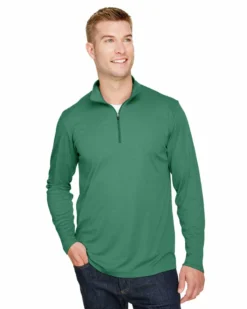 Team 365 TT31H - Men's Zone Sonic Heather Performance Quarter-Zip -Wordans Shop 926637 big