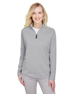 Devon & Jones DG480W - Ladies CrownLux Performance Clubhouse Micro-Stripe Quarter-Zip