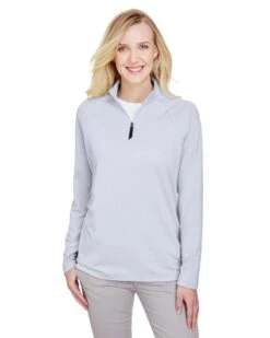 Devon & Jones DG480W - Ladies CrownLux Performance Clubhouse Micro-Stripe Quarter-Zip -Wordans Shop 927030 big