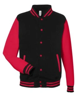 AWDis JHA043 - JUST HOODS By Adult Letterman Jacket -Wordans Shop 930501 big