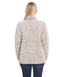 J. America JA8451 - Ladies' Epic Sherpa 1/4 Zip -Wordans Shop 938166 back big