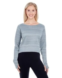 J. America JA8663 - Ladies' Odyssey Hi-Lo Fleece Crew -Wordans Shop 938271 big