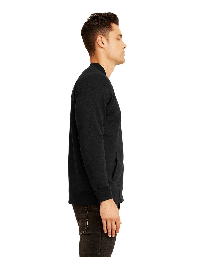 Next Level NL9700 - Unisex Heathered Fleece Bomber Jacket 2 Next Level NL9700 - Unisex Heathered Fleece Bomber Jacket - Image 2