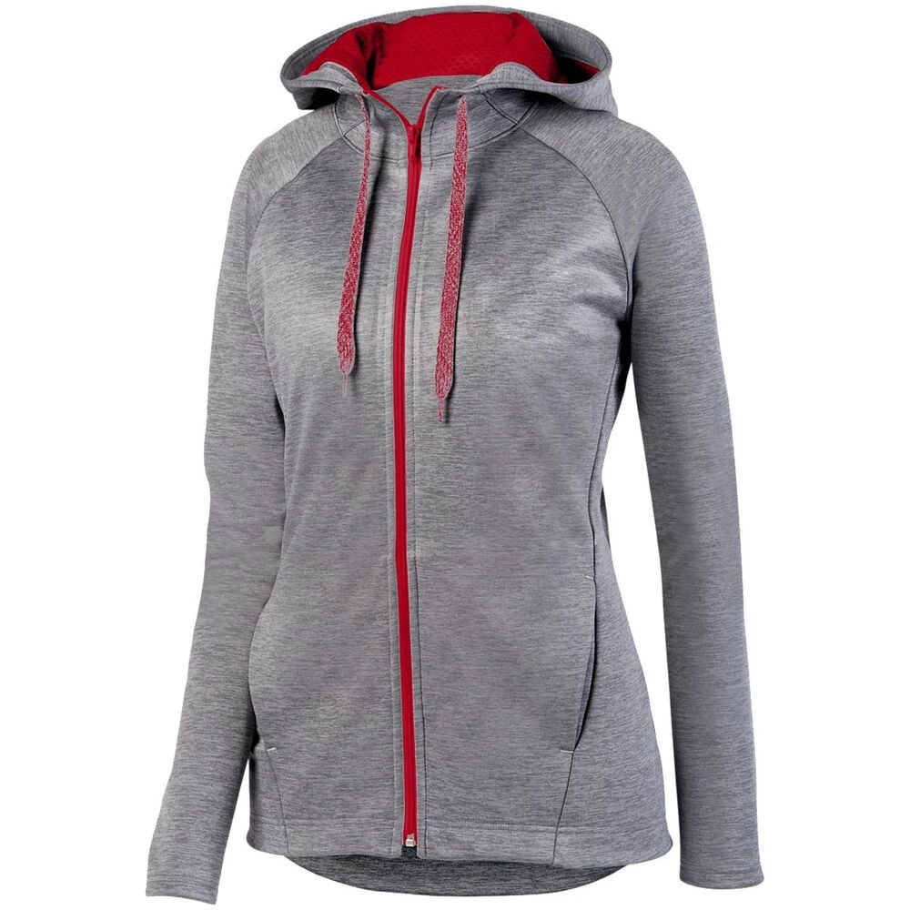 Augusta Sportswear 5558 - Ladies Zoe Tonal Heather Full Zip Hoodie 1 Augusta Sportswear 5558 - Ladies Zoe Tonal Heather Full Zip Hoodie