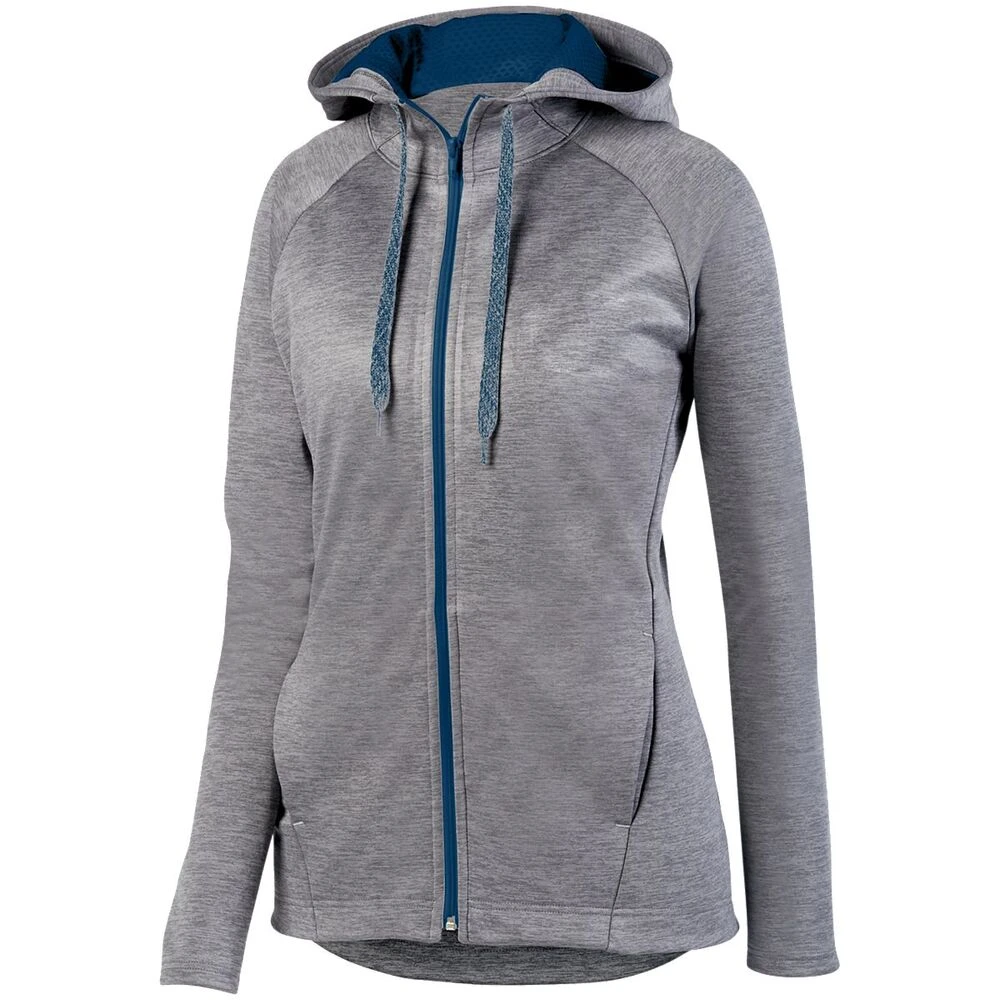 Augusta Sportswear 5558 - Ladies Zoe Tonal Heather Full Zip Hoodie 4 Augusta Sportswear 5558 - Ladies Zoe Tonal Heather Full Zip Hoodie - Image 4