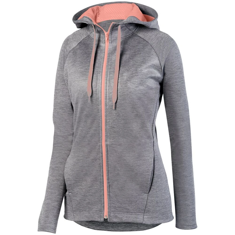 Augusta Sportswear 5558 - Ladies Zoe Tonal Heather Full Zip Hoodie 8 Augusta Sportswear 5558 - Ladies Zoe Tonal Heather Full Zip Hoodie - Image 8